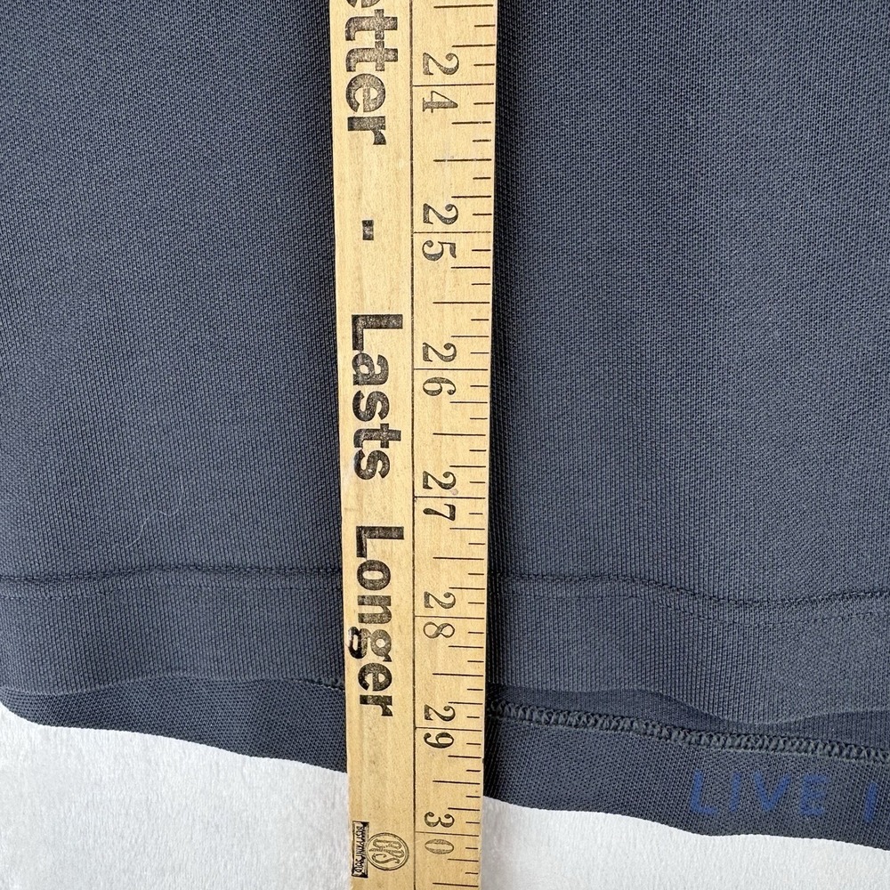 Lululemon Tech Pique‎ Polo Shirt Mens Medium Gray Short Sleeve Performance Golf - Picture 6 of 6